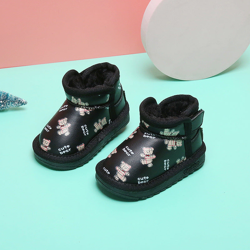 Baby Girls Cotton Children's Soft-soled Snow Boots Shoes