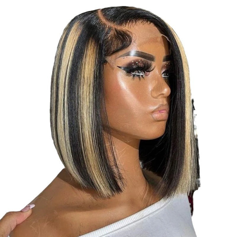 10A grey piano 13*4 frontal Piano Bob Wig 100% Human Hair