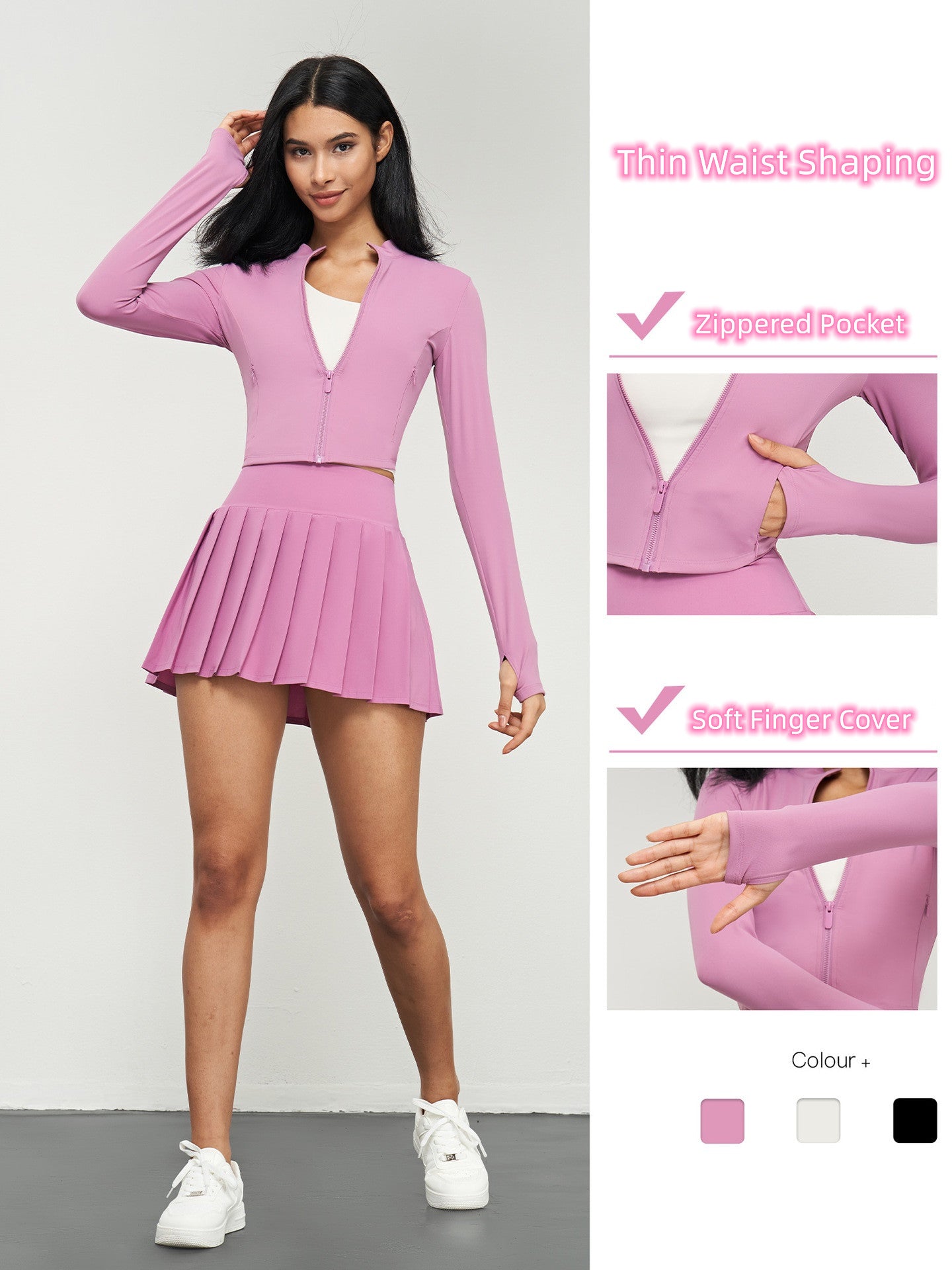 Top Women Sexy Support Yoga Fitness Suit Pilates Short Zipper Gym Slimming Leotard Soft Casual Running Solid Color Sports Jacket