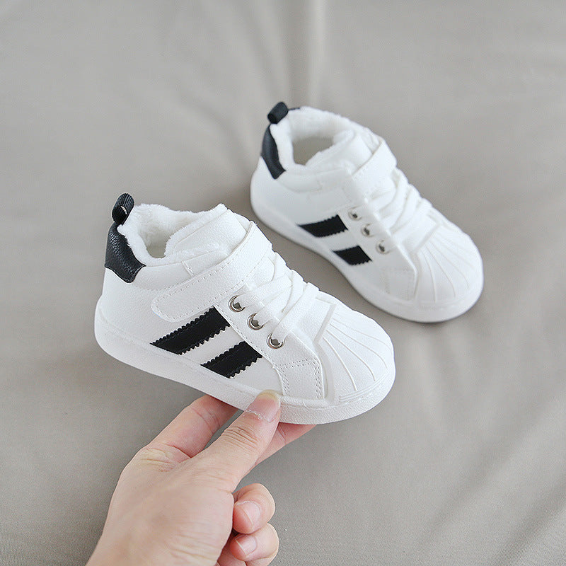Shell-toe non-slip toddler shoes with Velcro for men and women