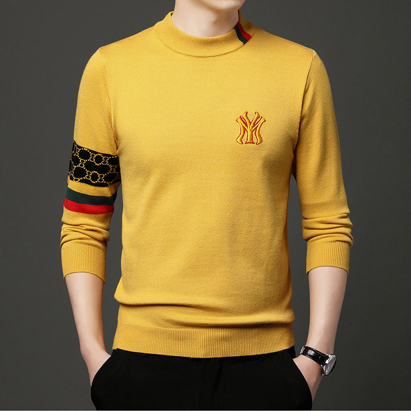 2023 Men's Casual Embroidery Knitted Sweaters Designer Pullovers Warm O-Neck Jumper Men's Clothing Autumn Winter New Fashion