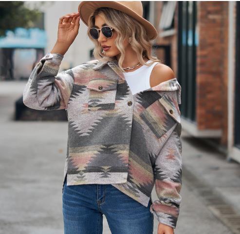 Plaid wool coat