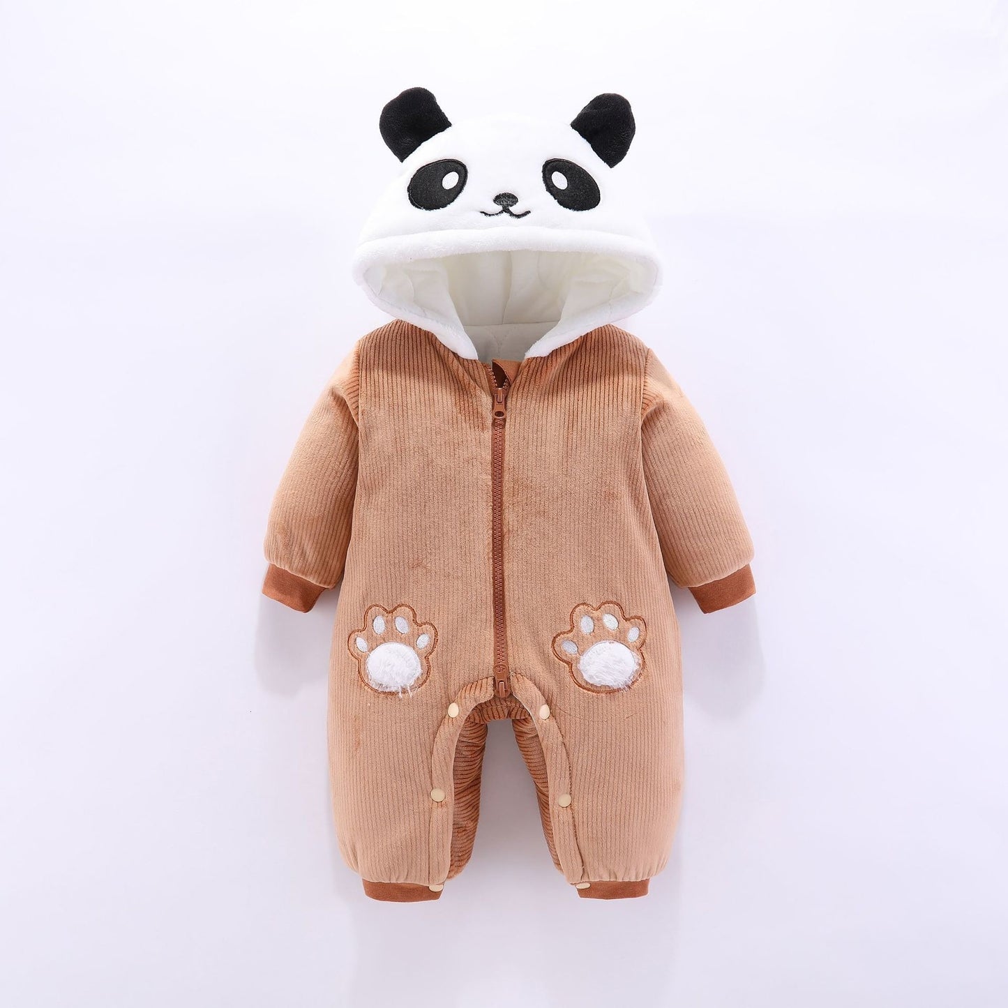 Winter Panda Baby Hoodie Rompers Overalls Bodysuit Jumpsuit Newborn Girl Boy cotton Snowsuit Kids infant Snow Wear clothes