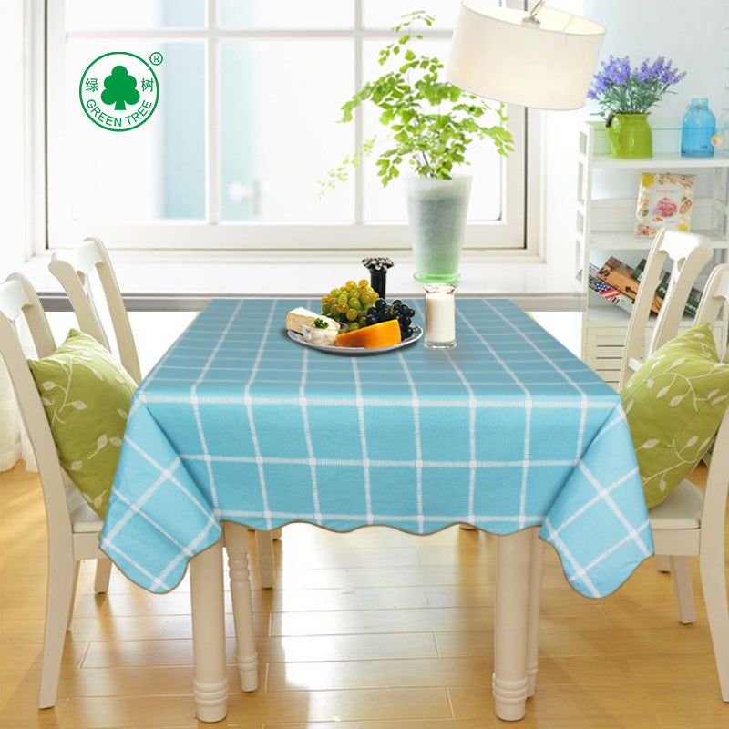 Printed tablecloth tablecloth PEVA/EVA material waterproof and oil-proof tablecloth embossed lock edge craft processing