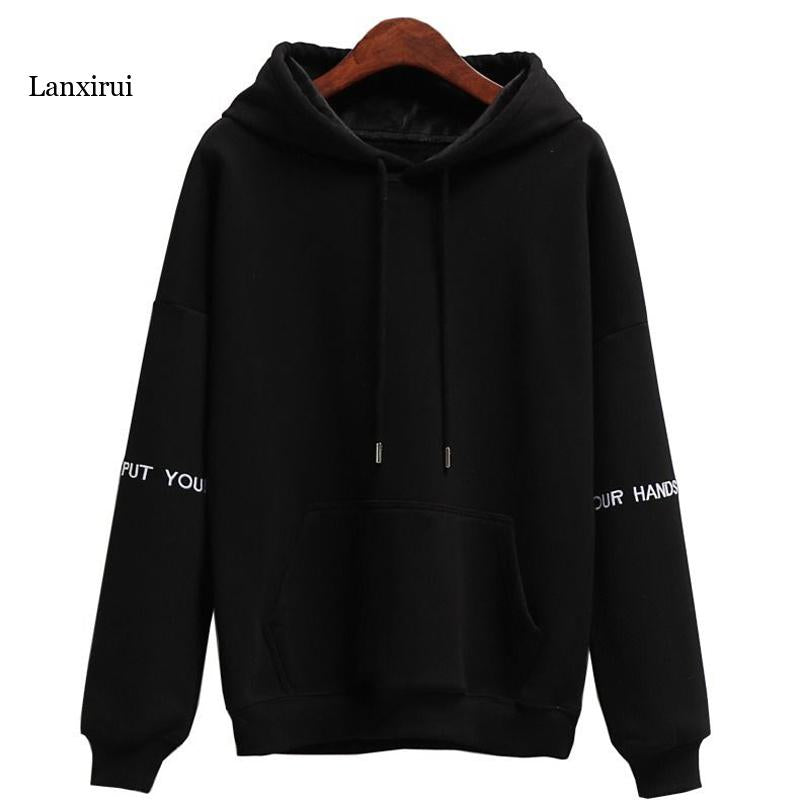 Kadın moda kadife Hoodies kadın düz renk nakış kapşonlu Tops eşofman kazak uzun kollu gündelik spor giyim ceket