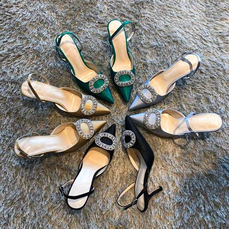 Sandal stiletto pointed 8cm high heels