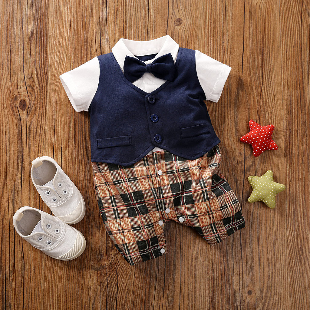 Baby summer short-sleeved jumpsuit