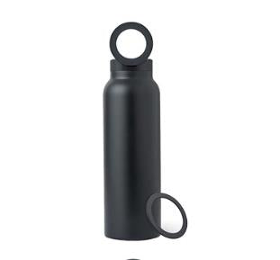 24oz creative double-layer magnetic suction phone holder, sports water kettle, stainless steel, and cold insulation kettle