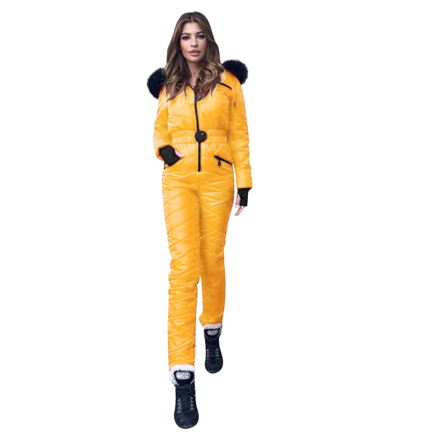 Fashion ladies ski outdoor sports zipper jumpsuit