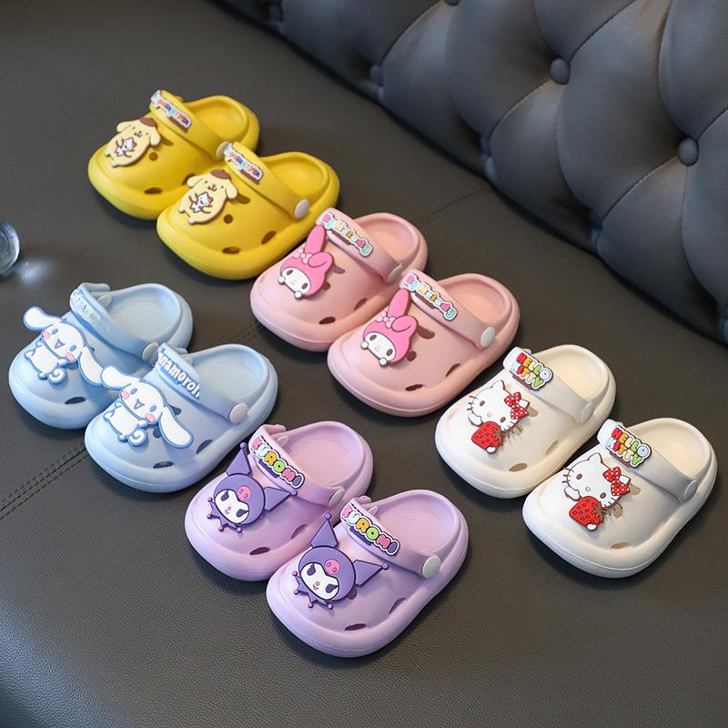 Children's Slippers Summer Girls' Baby's Cave Shoes Boys Cartoon Beach Two-Wear Korean-Style Non-Slip Sandals Garden Shoes