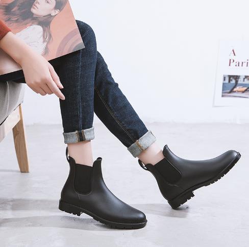 Chelsea rain boots men and women short tube rain boots fashion water shoes low-top rubber shoes casual adult water shoes women
