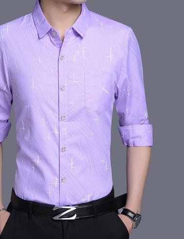 Irregular pattern long sleeve shirt