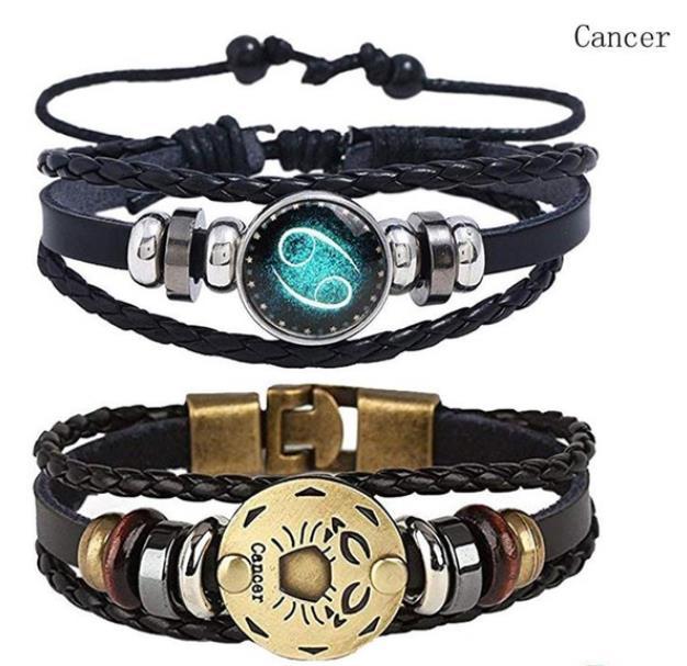 Twelve Constellations Bracelet for Men and Women Jewelry Handrope Chaozhou Nocturnal Personality Hand String for Couple''s Bracelet Birthday Gift