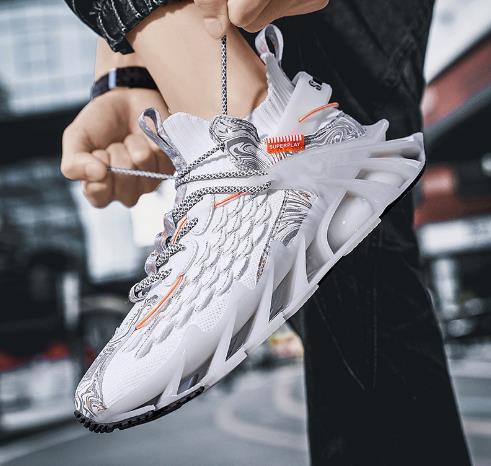 Shoes Sneakers Men's 2022 New Autumn and Winter Leather White Mesh Shoes Large Size Running Men's Putian Casual Blade