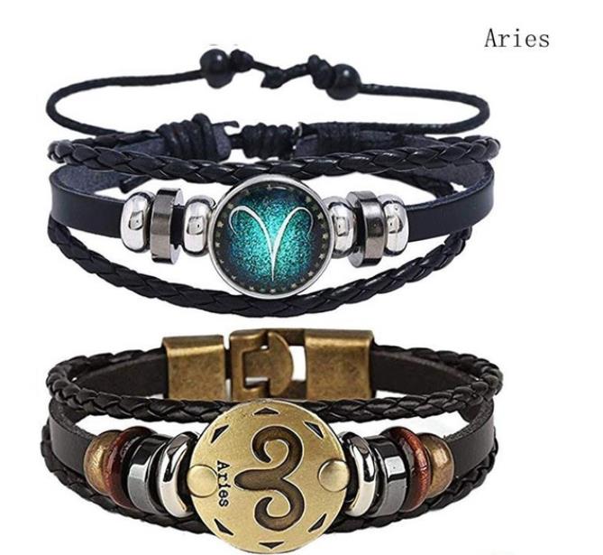 Twelve Constellations Bracelet for Men and Women Jewelry Handrope Chaozhou Nocturnal Personality Hand String for Couple''s Bracelet Birthday Gift