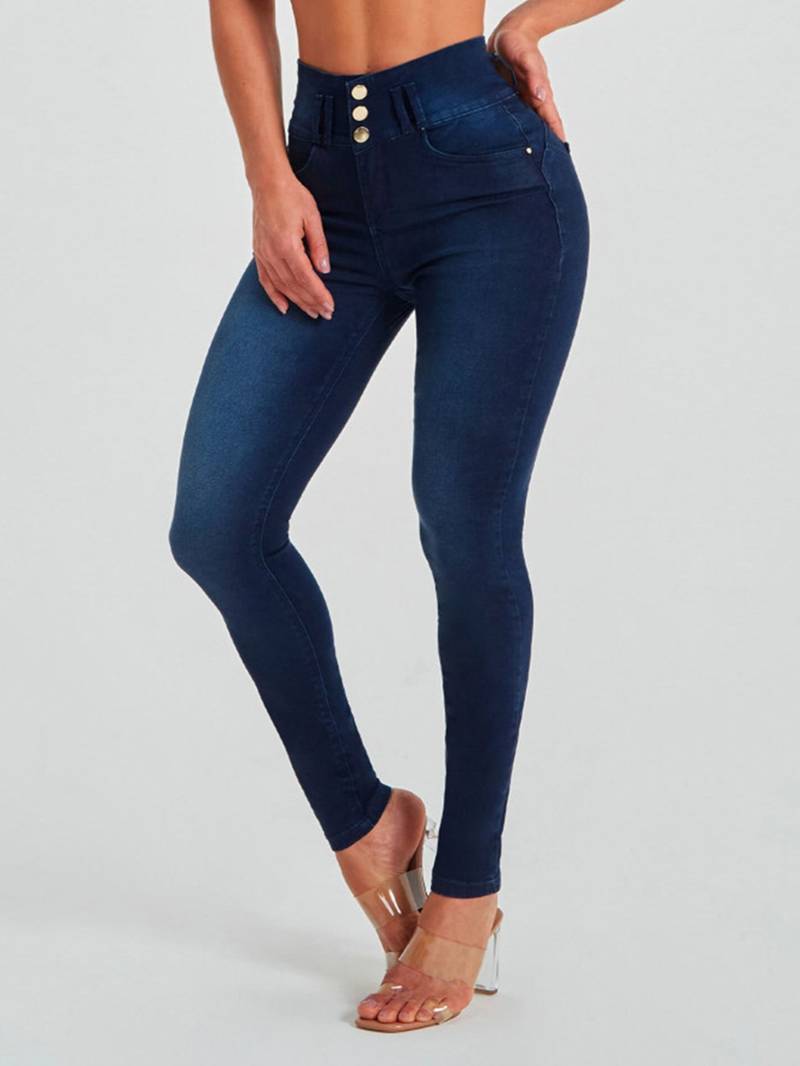 Stretchy High-Rise Skinny Jeans Slim Fit Curve Sculpting High Waist Jean Pants Women's Clothing and Denim