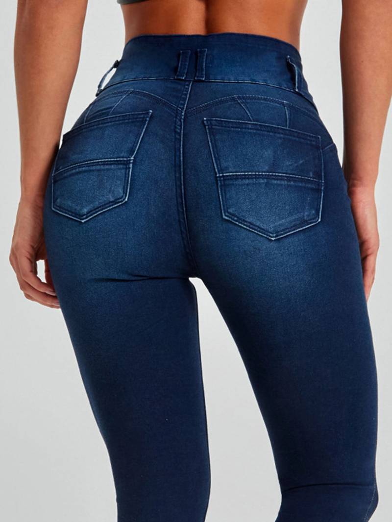 Stretchy High-Rise Skinny Jeans Slim Fit Curve Sculpting High Waist Jean Pants Women's Clothing and Denim
