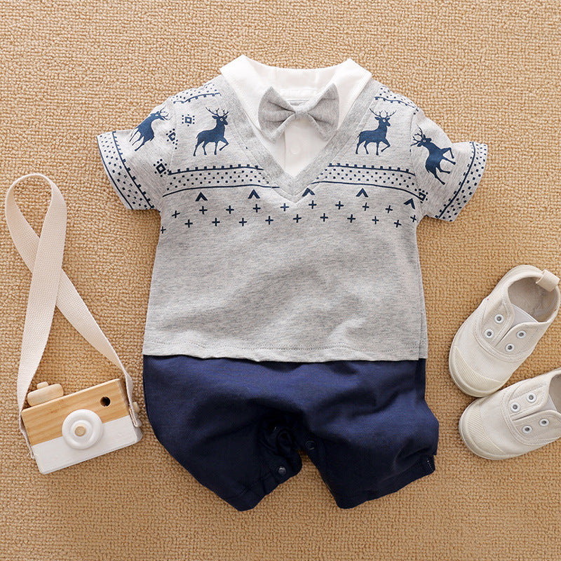 Baby summer short-sleeved jumpsuit