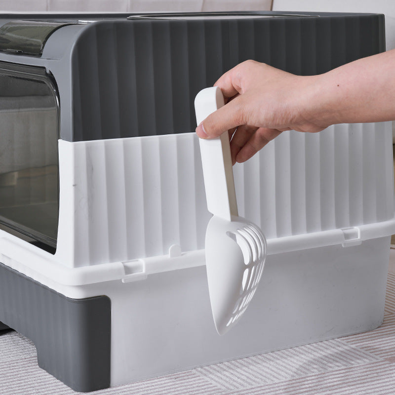 Cat Litter Basin Top-in UV Drawer Fully-enclosed Sterilization Oversized Cat Toilet Closed Pet Supplies