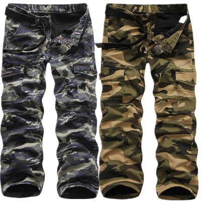 The explosion of high quality cotton winter perennial spot with new men's cashmere overalls camouflage pants trousers Y1005