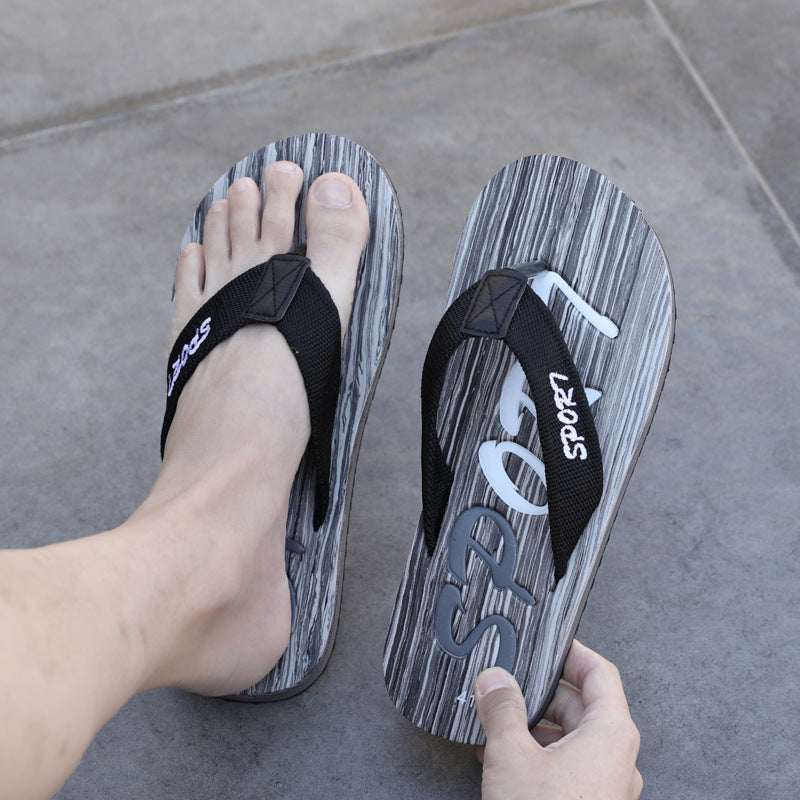 New 45 size flip flops men's plus size shoes summer beach travel slippers outer wear thick bottom flip-flops