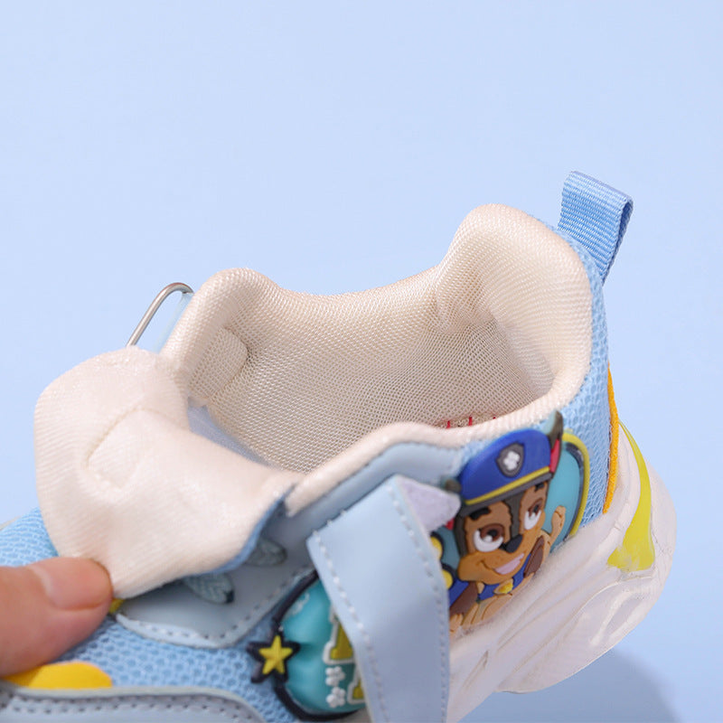 PAW PATROL Wangwang team made great contributions genuine goods Children's sneaker breathable soft bottom children's functional shoes with lights