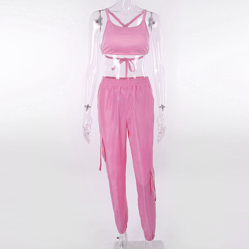 Harem pants suit sexy vest
