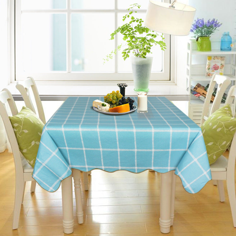 Printed tablecloth tablecloth PEVA/EVA material waterproof and oil-proof tablecloth embossed lock edge craft processing
