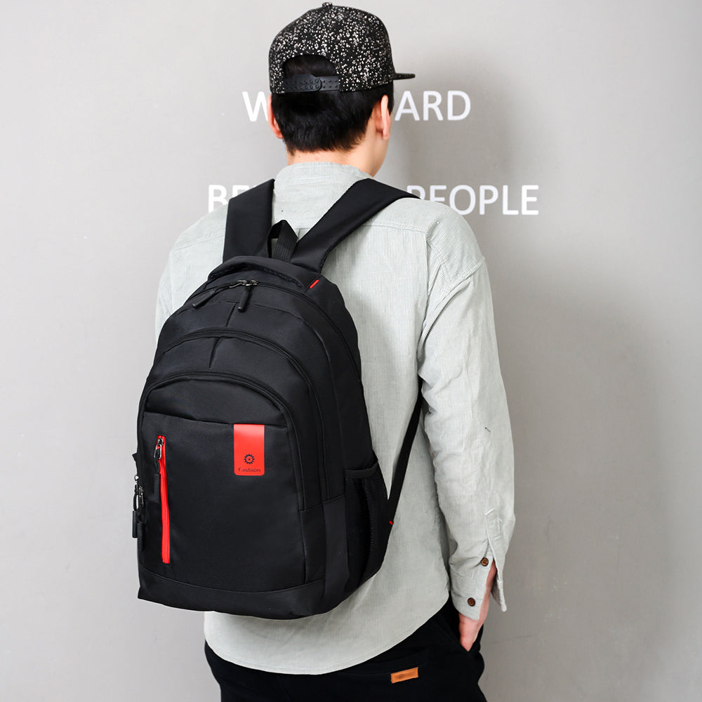Men Backpack Wear-resistant Oxford Cloth Splashproof Breathable Shoulder Strap Laptop Bag School Travel Sports Leisure Bags