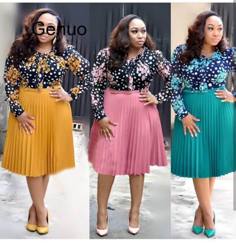 Spring Autumn Chiffon Print Dress Casual Cute Women Floral Long Bowknot Dresses Long Sleeve Vestido L-3XL