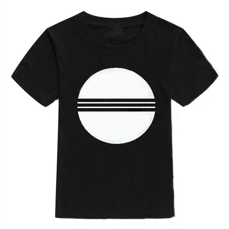 Black And White Short-Sleeved T-Shirts For Boys And Girls