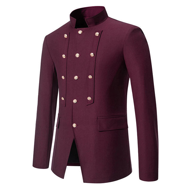 2024 Men Fitted Button Blazer Vintage Wedding Coat Casual Prom Suit Elegant Banquet Dress Suit Jacket