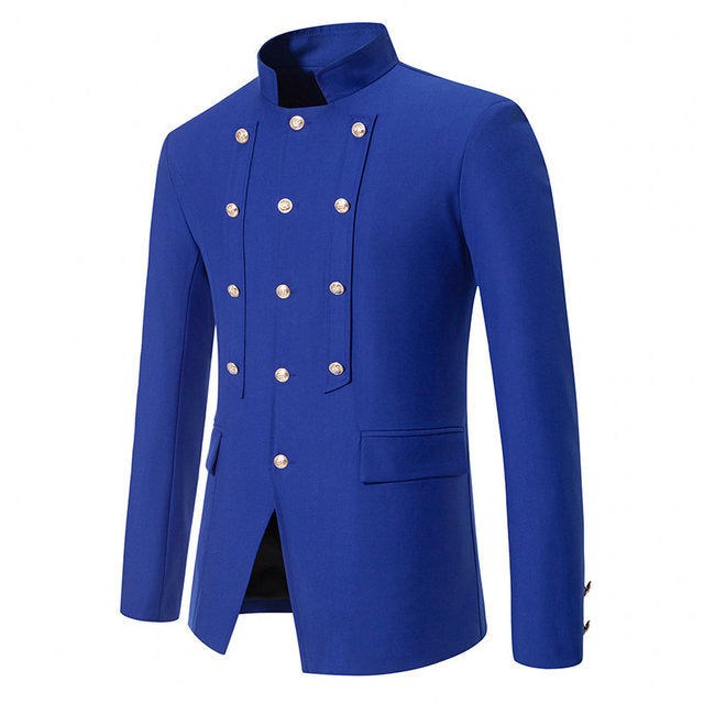 2024 Men Fitted Button Blazer Vintage Wedding Coat Casual Prom Suit Elegant Banquet Dress Suit Jacket