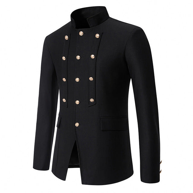 2024 Men Fitted Button Blazer Vintage Wedding Coat Casual Prom Suit Elegant Banquet Dress Suit Jacket