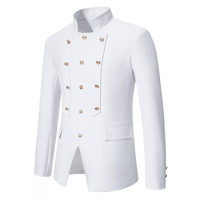 2024 Men Fitted Button Blazer Vintage Wedding Coat Casual Prom Suit Elegant Banquet Dress Suit Jacket