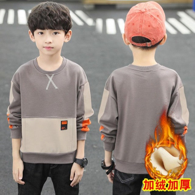 Boys Hoodies Sweatshirts Cotton Tops Outwear 2024 Cool Spring Autumn Windproof Kids School Children's Clothing