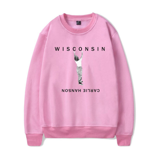 Carlie Hanson 608 World Merch Sweatshirt Men Women Print Pullover Unisex Harajuku Casual Sweatshirt