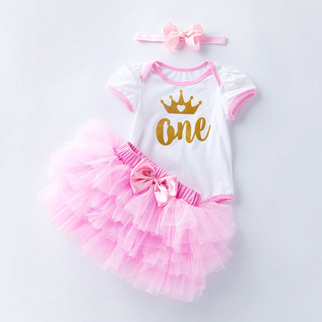 0-2 years old baby girl birthday outfit cotton short-sleeved romper six-layer sand skirt suit manufacturer Wholesale children's clothing