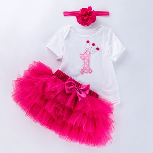 0-2 years old baby girl birthday outfit cotton short-sleeved romper six-layer sand skirt suit manufacturer Wholesale children's clothing