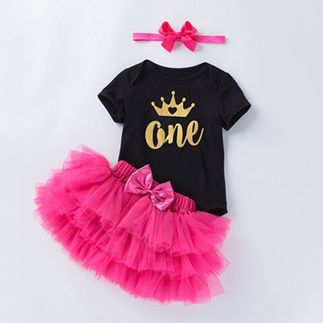 0-2 years old baby girl birthday outfit cotton short-sleeved romper six-layer sand skirt suit manufacturer Wholesale children's clothing