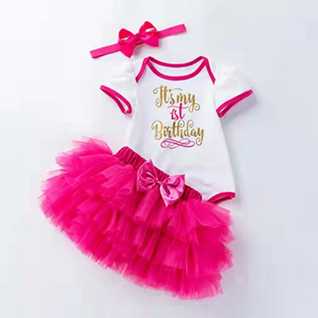 0-2 years old baby girl birthday outfit cotton short-sleeved romper six-layer sand skirt suit manufacturer Wholesale children's clothing