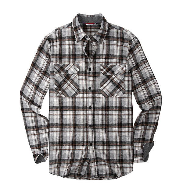English Style Vintage Men Clothing Plaid Shirt Spring Autumn New Harajuku Long Sleeves Streetwear Fashion Business Casual Tops