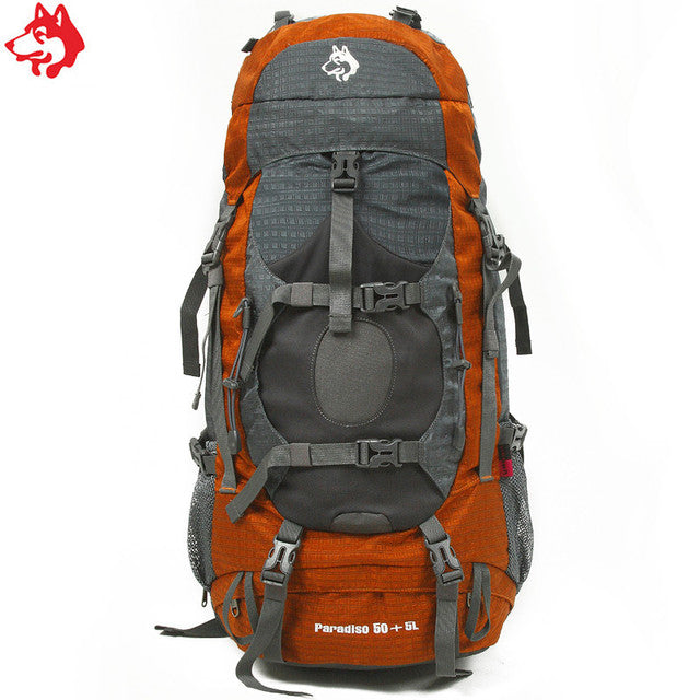 Hiking Backpack JUNGLEKING CY1008 New 55L Outdoor Unisex Big Capacity Mountaineering Backpack Bag Travel Hiking Multi Use Camping Imported Nylon