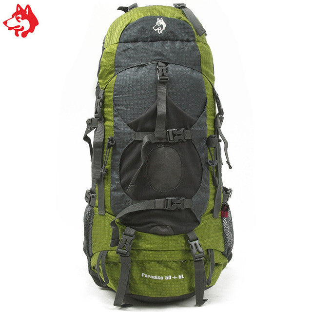 Hiking Backpack JUNGLEKING CY1008 New 55L Outdoor Unisex Big Capacity Mountaineering Backpack Bag Travel Hiking Multi Use Camping Imported Nylon