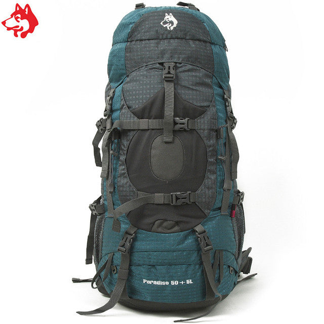 Hiking Backpack JUNGLEKING CY1008 New 55L Outdoor Unisex Big Capacity Mountaineering Backpack Bag Travel Hiking Multi Use Camping Imported Nylon