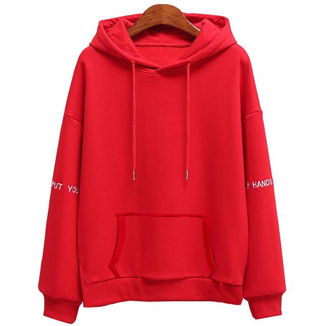 Kadın moda kadife Hoodies kadın düz renk nakış kapşonlu Tops eşofman kazak uzun kollu gündelik spor giyim ceket