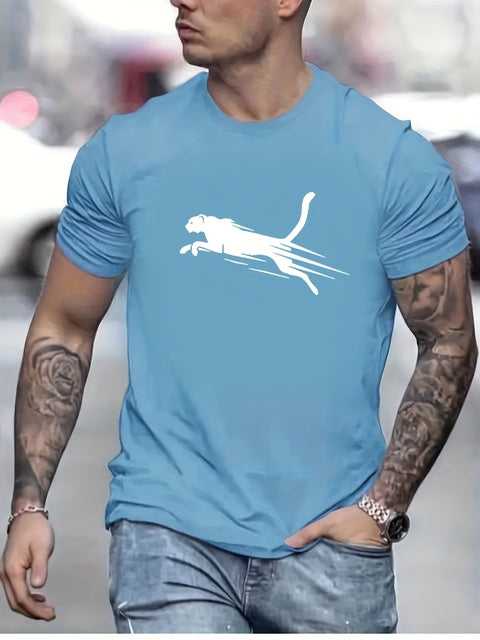 New Men's Printed Short Sleeve O-Neck T-shirt Summer Casual Simple Men's Fashion Top Plus Size Men's Clothing Sports Breathable