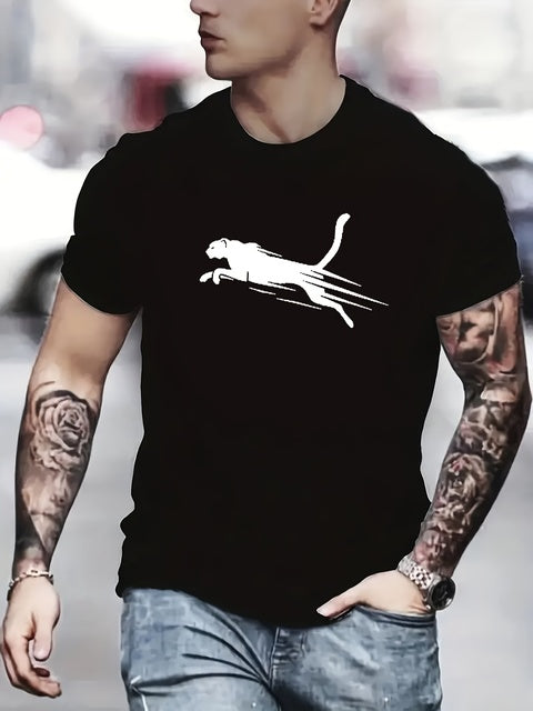 New Men's Printed Short Sleeve O-Neck T-shirt Summer Casual Simple Men's Fashion Top Plus Size Men's Clothing Sports Breathable