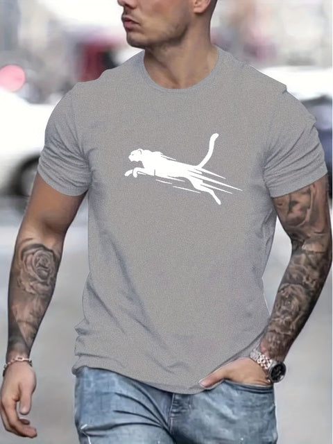 New Men's Printed Short Sleeve O-Neck T-shirt Summer Casual Simple Men's Fashion Top Plus Size Men's Clothing Sports Breathable