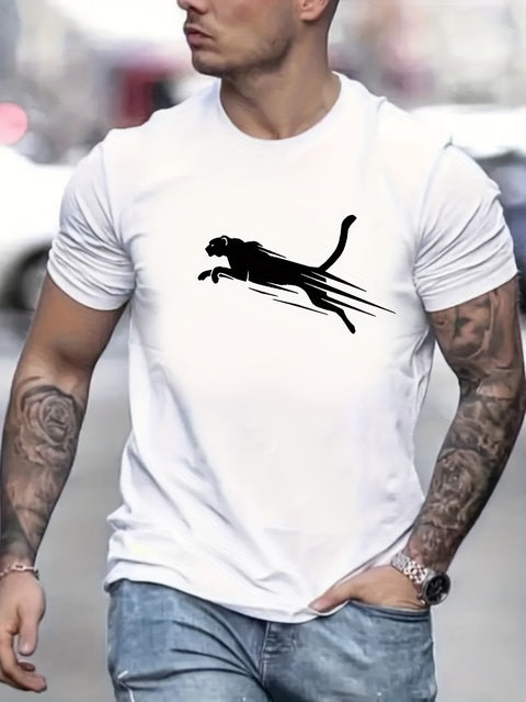 New Men's Printed Short Sleeve O-Neck T-shirt Summer Casual Simple Men's Fashion Top Plus Size Men's Clothing Sports Breathable